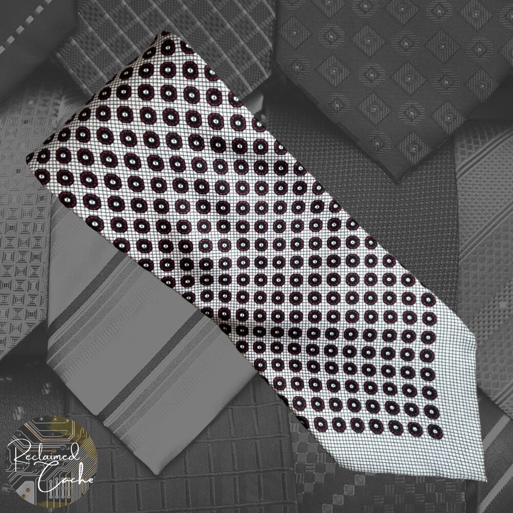 Silver Dotted Tie